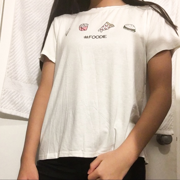 BUY 4 FOR 15$ / Graphic Letter Print White T-shirt - Picture 2 of 4